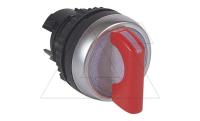 Osmoz - Переключатель с подсветкой 3 положения с возвратом в центр, 45°(10-12-2 час.), M22, IP66, красный