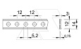 Лента 5055 L PE I 14 монтажная перфорированная, 14x3мм, L=10м, перфор. Ø5,2мм, сталь оцинк. с пластик. покрытием от интернет-магазина amperkin.by