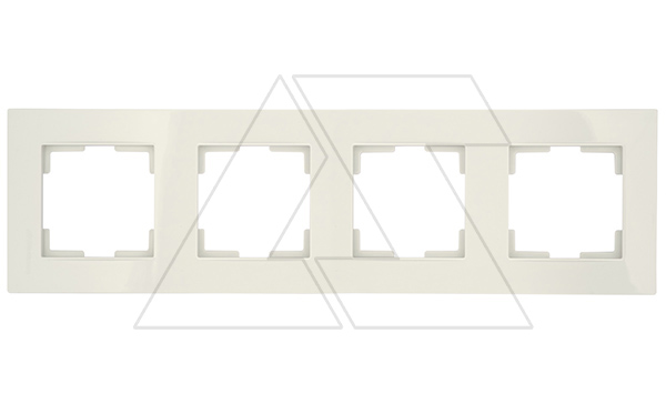 Rita - Рамка 4 поста, вертикальный монтаж, серый