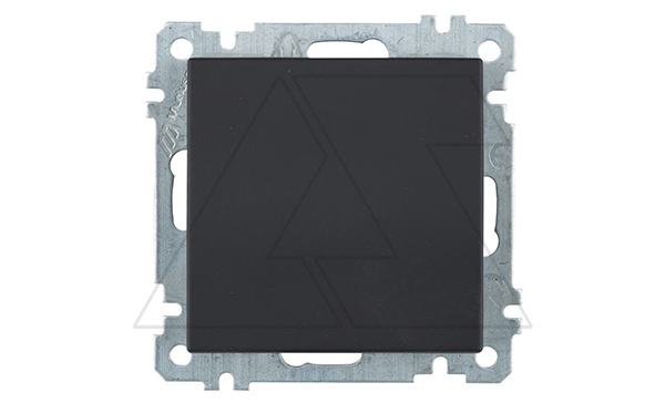 21 - Выключатель, пруж. зажимы, черный мат 21 - Выключатель, пруж. зажимы, черный мат