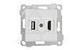 Rita - Розетка HDMI + USB Type A, для передачи данных, белый от интернет-магазина amperkin.by
