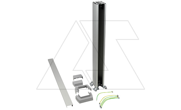 Мини-колонна 0,68m, 1 секция, корпус и крышка из алюминия, цвет алюминий
