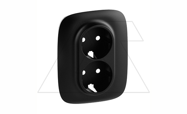 Valena Allure - Лицевая панель для двойной силовой розетки 2х2P+E, антрацит