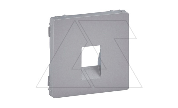 Valena Life - Лицевая панель для аудиорозетки с пружинными зажимами одиночной, алюминий