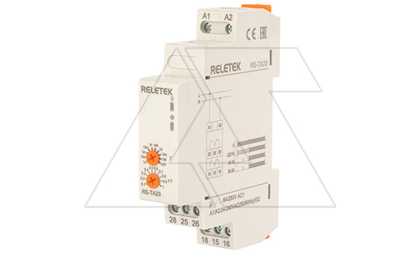 Реле времени RS-TA23, 2CO, 8A(250VAC), 24_240VAC/DC, 100ms_10d/ON/OFF, задержка на включение, 1M Реле времени RS-TA23, 2CO, 8A(250VAC), 24_240VAC/DC, 100ms_10d/ON/OFF, задержка на включение, 1M