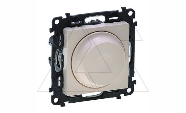 Valena Life - Светорегулятор с поворотной ручкой универс. 300Вт без нейтрали, сл.кость (инд.упак)