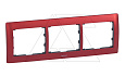 Galea Life - Рамка Metallic на 3 поста горизонтальная,Magic Red от интернет-магазина amperkin.by