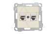 Rita - Розетка 2хRJ-45 кат. 5e UTP, сл.кость от интернет-магазина amperkin.by