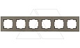 Rita - Рамка 6 постов, горизонтальный монтаж, дымчатый от интернет-магазина amperkin.by