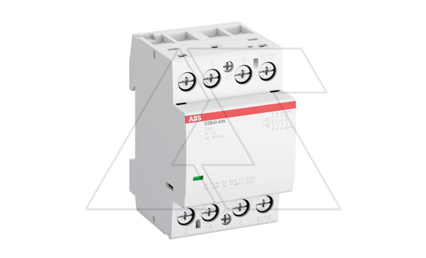 Контактор модульный ESB40-40N-06, 40A, 4NO, 230VAC/DC, 3M Контактор модульный ESB40-40N-06, 40A, 4NO, 230VAC/DC, 3M