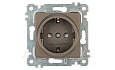 Rita - Розетка 2P+E, защ. шторки, антрацит от интернет-магазина amperkin.by