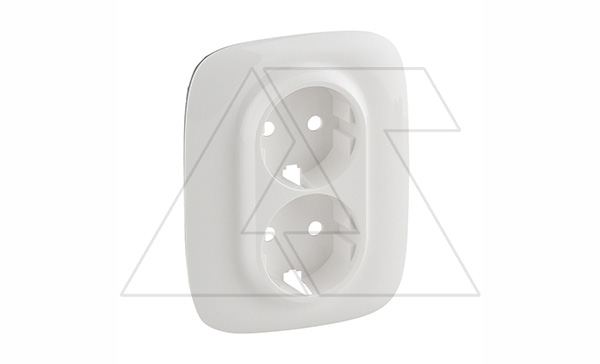 Valena Allure - Лицевая панель для двойной силовой розетки 2х2P+E, белая