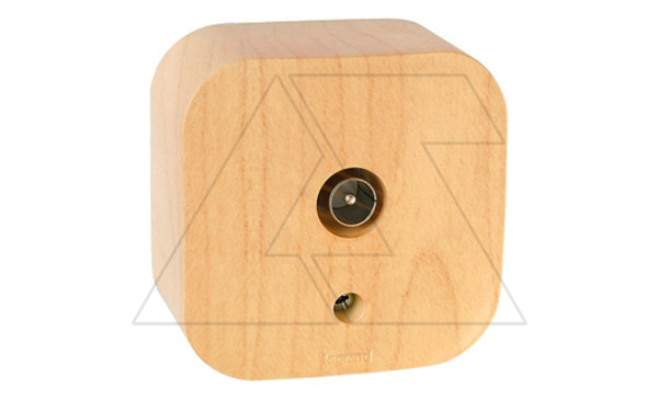 Quteo - Розетка TV простая 1.5dB,накладной монтаж, дерево