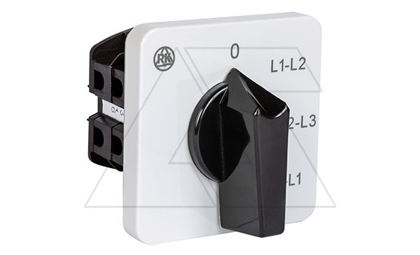 Переключатель вольтметра BS 16 67 U, 20A, тип 0-LL (45°) (линейное), на дверь, фронт IP40 Переключатель вольтметра BS 16 67 U, 20A, тип 0-LL (45°) (линейное), на дверь, фронт IP40