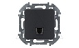 Inspiria - Розетка телефонная 1хRJ-11 4 конт. (антрацит) от интернет-магазина amperkin.by