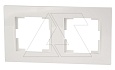 Rita - Рамка 2 поста, горизонтальный монтаж, белый от интернет-магазина amperkin.by