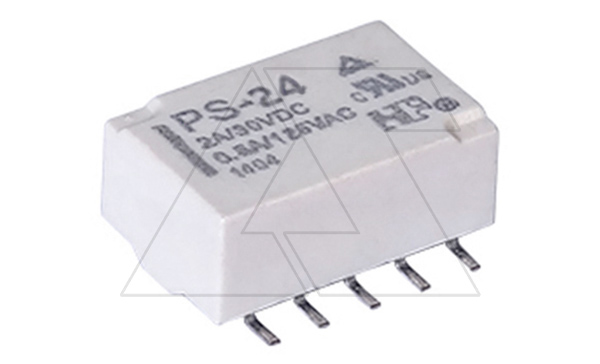 Реле PS-24, 2CO, 2A(30VDC)/0.5A(125VAC), AgPd/Au, 24VDC, SMD, для печатных плат, растр 2.54mm, IP67 Реле PS-24, 2CO, 2A(30VDC)/0.5A(125VAC), AgPd/Au, 24VDC, SMD, для печатных плат, растр 2.54mm, IP67