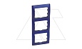 Galea Life - Рамка Metallic на 3 поста вертикальная, Magic Blue от интернет-магазина amperkin.by