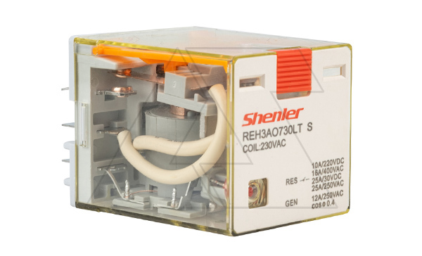 Реле REH3AO730LTS, 3NO, 16A(400VAC)/ 10A(220VDC), 230VAC, мех. индикация, тест-кнопка с блокировкой, LED, магнит Реле REH3AO730LTS, 3NO, 16A(400VAC)/ 10A(220VDC), 230VAC, мех. индикация, тест-кнопка с блокировкой, LED, магнит