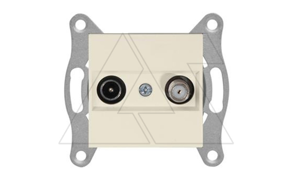 Rita - Розетка TV-SAT, проходная, 4Дб/F разъем, сл.кость