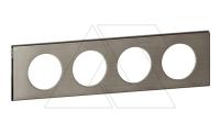 Celiane - Рамка 4 поста фактурная сталь