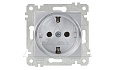Rita - Розетка 2P+E, нерж. сталь от интернет-магазина amperkin.by