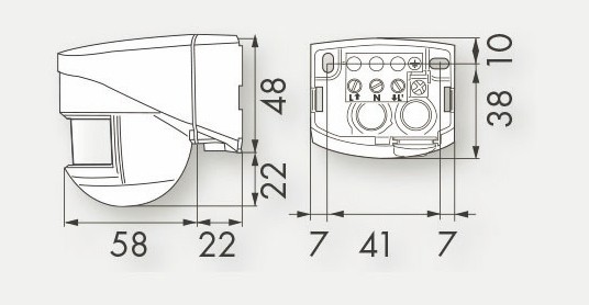 Датчик движения B.E.G. LC-Mini 120 черный от интернет-магазина amperkin.by