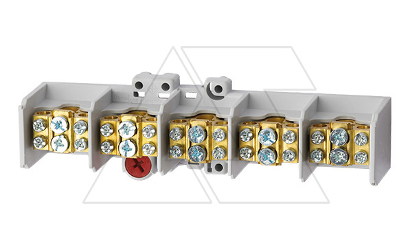 Блок клемм разветвительных Morek MAF35 5P вх. 1x16_35mm², вых. 2x10_25mm², 100A, 400V Блок клемм разветвительных Morek MAF35 5P вх. 1x16_35mm², вых. 2x10_25mm², 100A, 400V