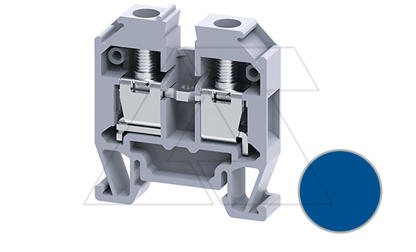 Мини-клемма проходная CMT4BU /6x27mm, DIN15, винтовая, 2 присоед., 4(max 6)mm2, 32A, 500V, синяя Мини-клемма проходная CMT4BU /6x27mm, DIN15, винтовая, 2 присоед., 4(max 6)mm2, 32A, 500V, синяя
