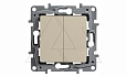 Etika - Выключатель двухклавишный с подсветкой (сл.кость) от интернет-магазина amperkin.by