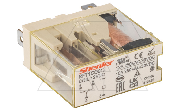 Реле RFT1CO012, 1CO, 12A(250VAC/30VDC), 12VDC Реле RFT1CO012, 1CO, 12A(250VAC/30VDC), 12VDC