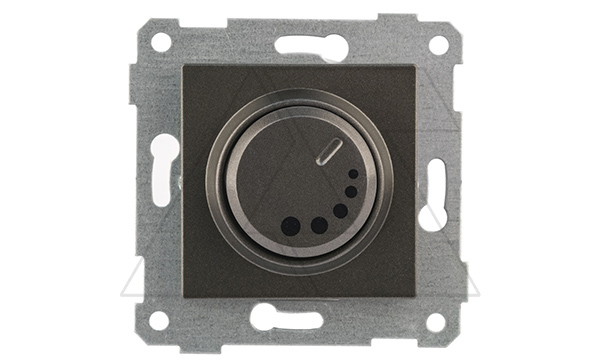 Rita - Светорегулятор (RL) с подсветкой, поворотный, 600 Вт, дымчатый