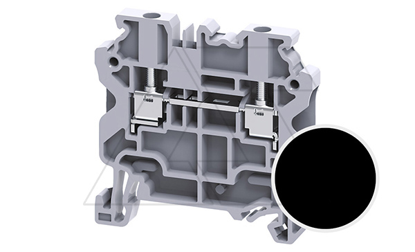 Клемма проходная CY2.5BK /5x50mm, винтовая, 2 присоед., 2,5(max 4)mm2, 24A, 1000V, черная Клемма проходная CY2.5BK /5x50mm, винтовая, 2 присоед., 2,5(max 4)mm2, 24A, 1000V, черная