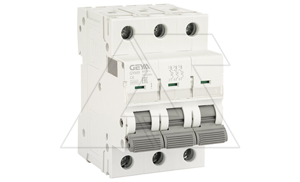 Авт. выключатель GYM9-3P-6C, 3P, 6A, хар-ка C, 6kA, 3M Авт. выключатель GYM9-3P-6C, 3P, 6A, хар-ка C, 6kA, 3M