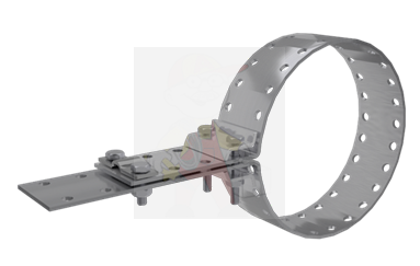 Универсальный держатель для труб Ø до 92 мм , проволока Ø 5-10 мм, материал  изготовления - сталь горячеоцинкованная от интернет-магазина amperkin.by