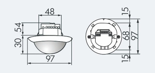 Датчик присутствия B.E.G. PD4-S-C-FM