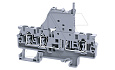 Клемма с держателем предохранителя CXF4/3L110-240V /6x86,2mm, пружинная, 3 присоед., 4(max 6)mm2, 10A, 1000V, LED 110-240V, серая от интернет-магазина amperkin.by
