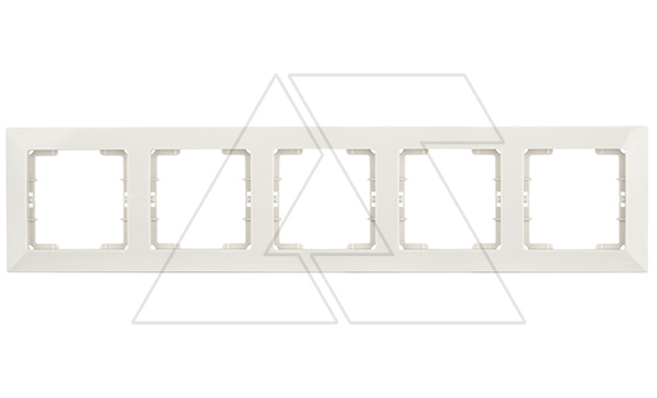 Candela - Рамка 5 постов, к механизмам серии 21, горизонтальный монтаж, белый