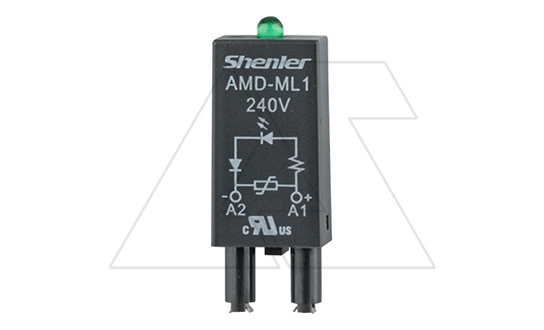 Модуль AMD-ML1, варистор + зеленый LED, 240VAC/DC, черный, для SRU, SKF14, SKC, SKB, STB, SRC*-E, SRB, GZT, GZM, GZS, GZMB, ES32 Модуль AMD-ML1, варистор + зеленый LED, 240VAC/DC, черный, для SRU, SKF14, SKC, SKB, STB, SRC*-E, SRB, GZT, GZM, GZS, GZMB, ES32