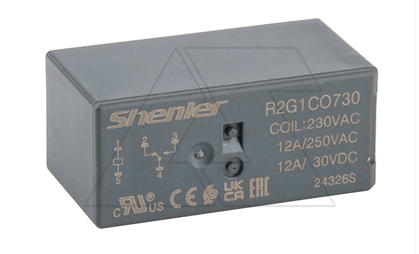 Реле R2G1CO730, 1CO, 12A(250VAC/30VDC), 230VAC, растр. 3,5mm, IP50