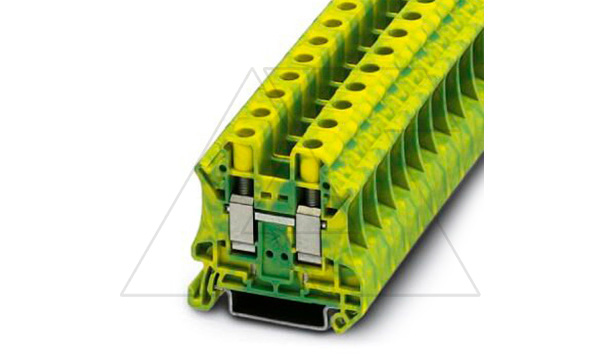 Клемма защитного проводника UT 10-PE /10,2mm, винтовая, 2 присоед., 10(max 16)mm2, желто-зеленая Клемма защитного проводника UT 10-PE /10,2mm, винтовая, 2 присоед., 10(max 16)mm2, желто-зеленая