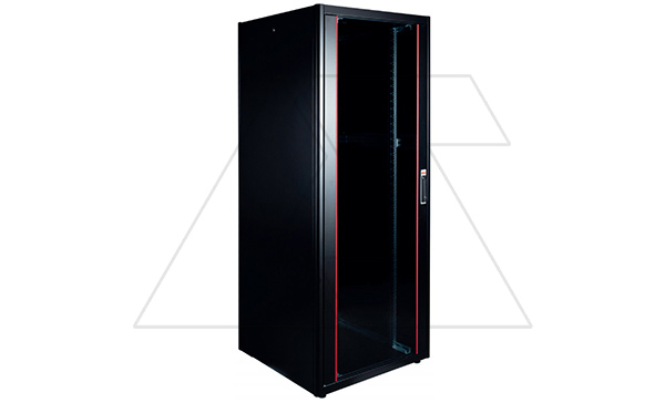 Щит телекоммуникационный 19", 42U, ВxШxГ 2010x600x800мм, DYNAmic Basic, напольный, перед. дверь стекло, задняя глухая металлич., черный