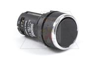 Кнопка MB, черная, без фиксации, плоская, 1NO, 3A 230V AC15, 22mm, IP50