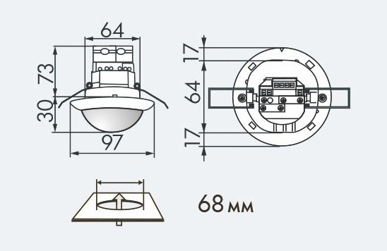 Датчик присутствия B.E.G. PD4-S-FC