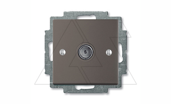 Basic 55 - Розетка TV простая 5000MHz (шато-черный, блистер)