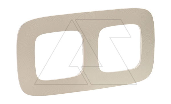 Valena Allure - Рамка 2 поста верт/гориз, тиснение бежевое Valena Allure - Рамка 2 поста верт/гориз, тиснение бежевое