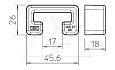 Колпачок MS4121 SK защитный, для профильных реек типа MS4121, оранжевый, полиэтилен от интернет-магазина amperkin.by