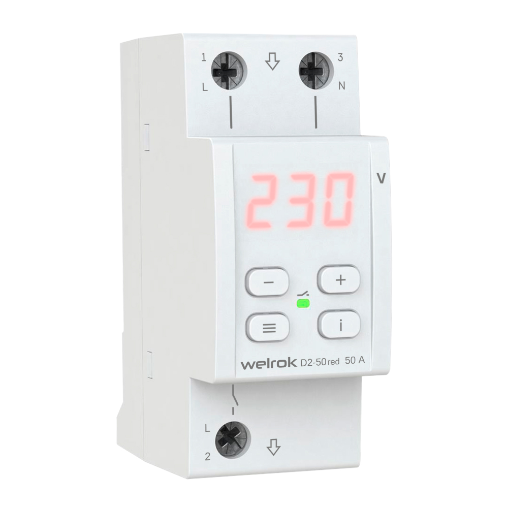 Реле напряжения Welrok D2-50 red от интернет-магазина amperkin.by
