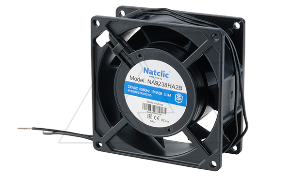 Вентилятор осевой NA, 92x92x38мм, 230VAC, 85м3/ч, 17Вт, 2600об/мин, 31дБА, подшипник качения