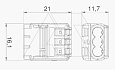 Клемма 61 325 FL универсальная, 3 контакта 0,2...2,5мм², 24А, 450V, поликарбонат от интернет-магазина amperkin.by